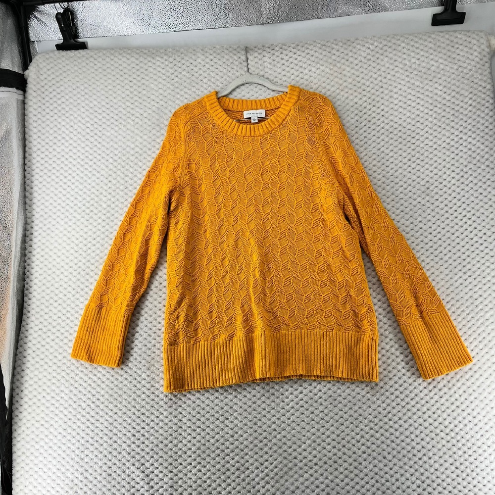 Free Assembly Knit Sweater Honeycomb Texture Pullover Casual Top Women's‎ L